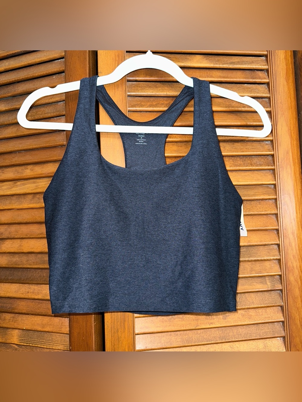 NWT Old Navy Light Support Cloud+ Longline Sports Bra, Dusk Navy, M